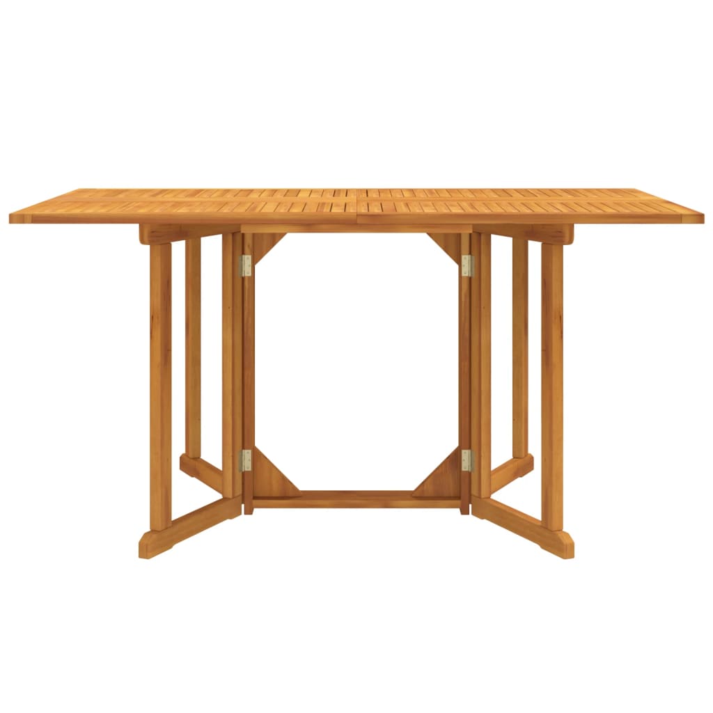 vidaXL Τραπέζι Κήπου Butterfly Πτυσσόμενο 150x90x75 εκ. Μασίφ Teak