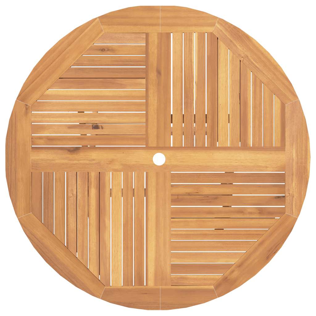 vidaXL Τραπέζι Κήπου Πτυσσόμενο Ø 110 x 75 εκ. Μασίφ Ξύλο Teak