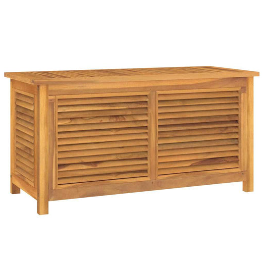 vidaXL Μπαούλο Αποθήκευσης Κήπου με Τσάντα 114x50x58εκ Μασίφ Ξύλο Teak