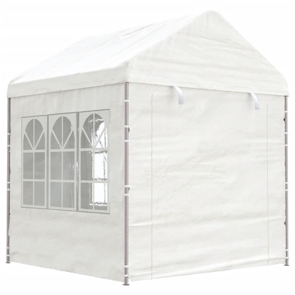 vidaXL Κιόσκι με Τέντα Λευκό 6,69 x 2,28 x 2,69 μ. από Πολυαιθυλένιο