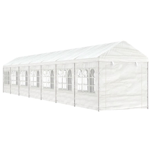 vidaXL Κιόσκι με Τέντα Λευκό 15,61 x 2,28 x 2,69 μ. από Πολυαιθυλένιο