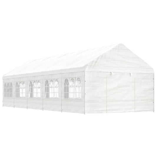 vidaXL Κιόσκι με Τέντα Λευκό 11,15 x 4,08 x 3,22 μ. από Πολυαιθυλένιο