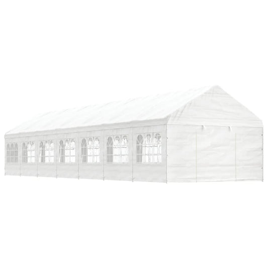 vidaXL Κιόσκι με Τέντα Λευκό 15,61 x 4,08 x 3,22 μ. από Πολυαιθυλένιο