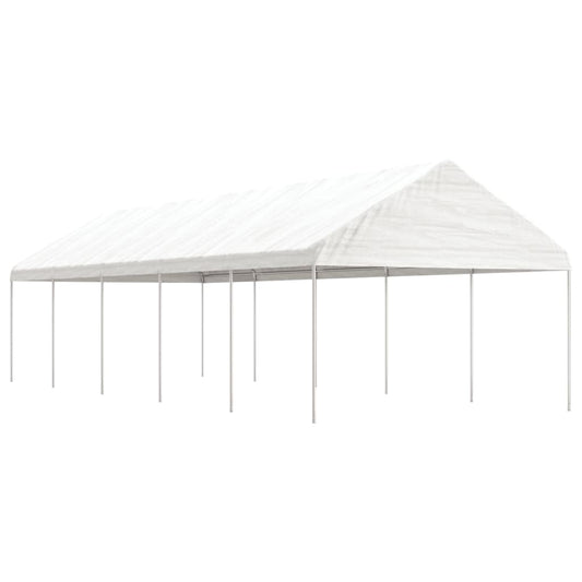vidaXL Κιόσκι με Τέντα Λευκό 11,15 x 4,08 x 3,22 μ. από Πολυαιθυλένιο