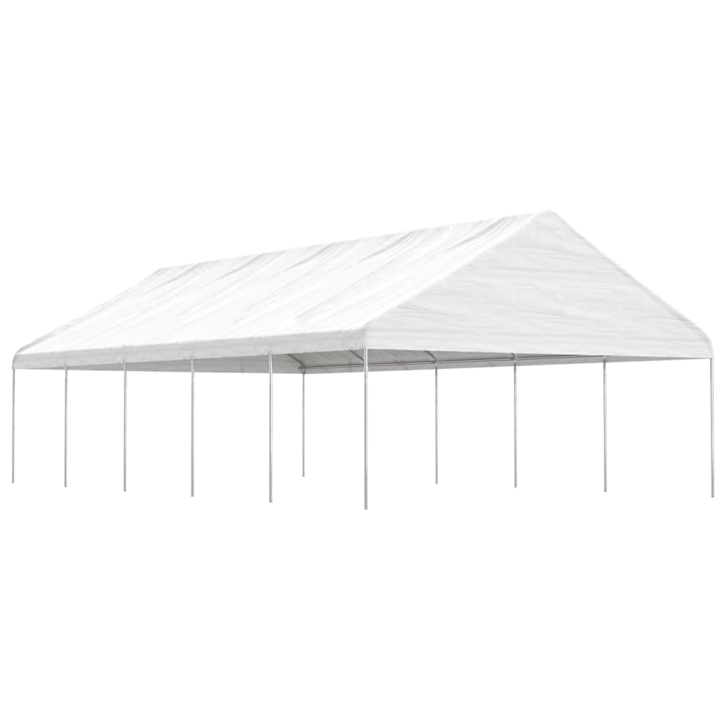 vidaXL Κιόσκι με Τέντα Λευκό 11,15 x 5,88 x 3,75 μ. από Πολυαιθυλένιο