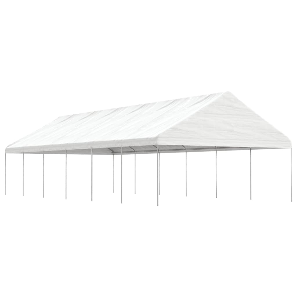 vidaXL Κιόσκι με Τέντα Λευκό 13,38 x 5,88 x 3,75 μ. από Πολυαιθυλένιο
