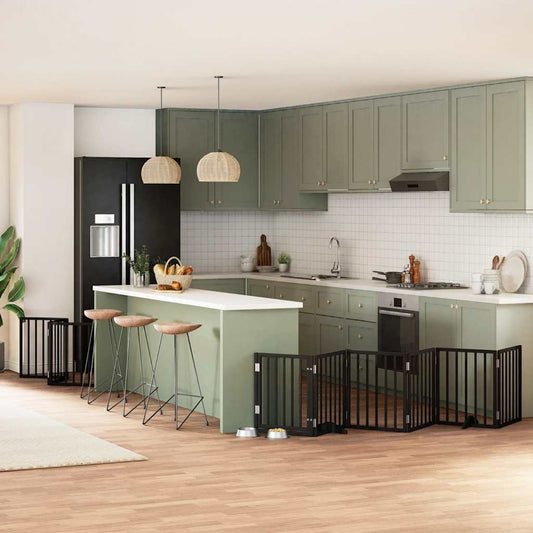 vidaXL Διαχωριστικό Σκύλων/Πόρτα Πτυσσόμενο 9 Πάνελ 450εκ. Ξύλο Λεύκας