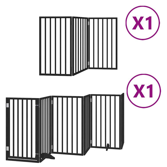 vidaXL Διαχωριστικό Σκύλων/Πόρτα Πτυσσόμενο 9 Πάνελ 450εκ. Ξύλο Λεύκας