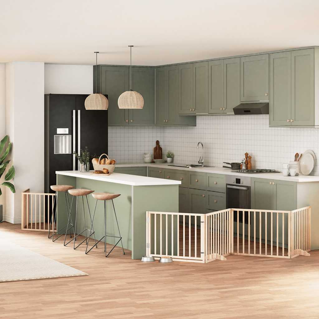 vidaXL Διαχωριστικό Σκύλων/Πόρτα Πτυσσόμενο 6 Πάνελ 480εκ. Ξύλο Λεύκας