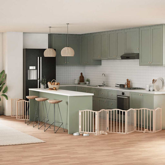 vidaXL Διαχωριστικό Σκύλων/Πόρτα Πτυσσόμενο 9 Πάνελ 450 εκ Ξύλο Λεύκας