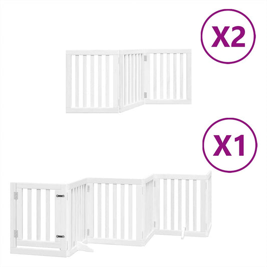 vidaXL Διαχωριστικό Σκύλων/Πόρτα Πτυσσόμενο 12 Πάνελ 600εκ Ξύλο Λεύκας