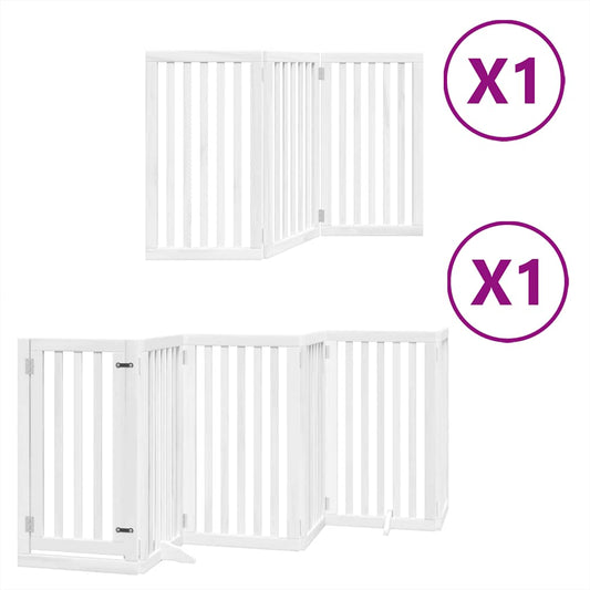 vidaXL Διαχωριστικό Σκύλων/Πόρτα Πτυσσόμενο 9 Πάνελ 450εκ. Ξύλο Λεύκας
