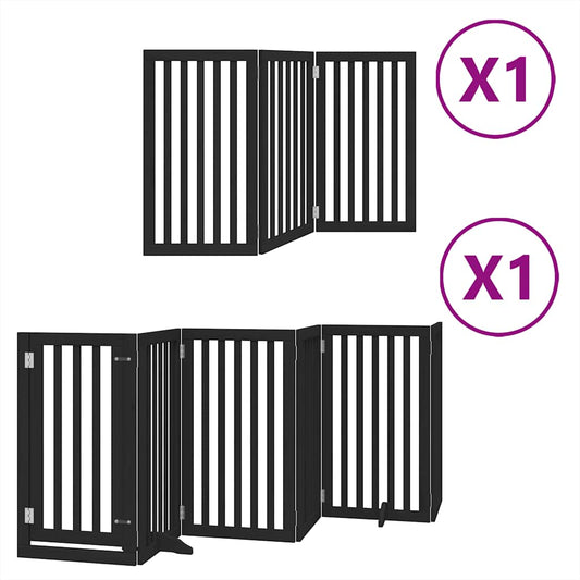 vidaXL Διαχωριστικό Σκύλων/Πόρτα Πτυσσόμενο 9 Πάνελ 450εκ. Ξύλο Λεύκας