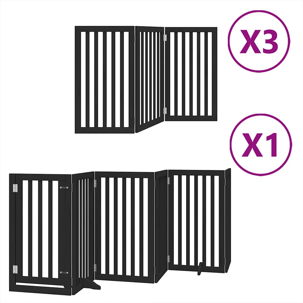 vidaXL Διαχωριστικό Σκύλων/Πόρτα Πτυσσόμενο 15 Πάνελ 750εκ Ξύλο Λεύκας