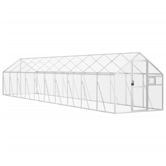 vidaXL Κλουβί Ασημένιο 1,79 x 10 x 1,85 μ. από Αλουμίνιο