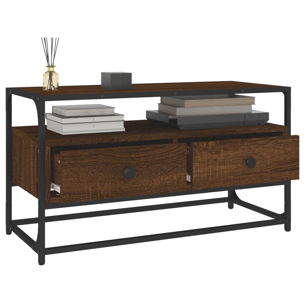 vidaXL Έπιπλο Τηλεόρασης Καφέ Δρυς 80x35x45 εκ. Επεξεργασμένο Ξύλο