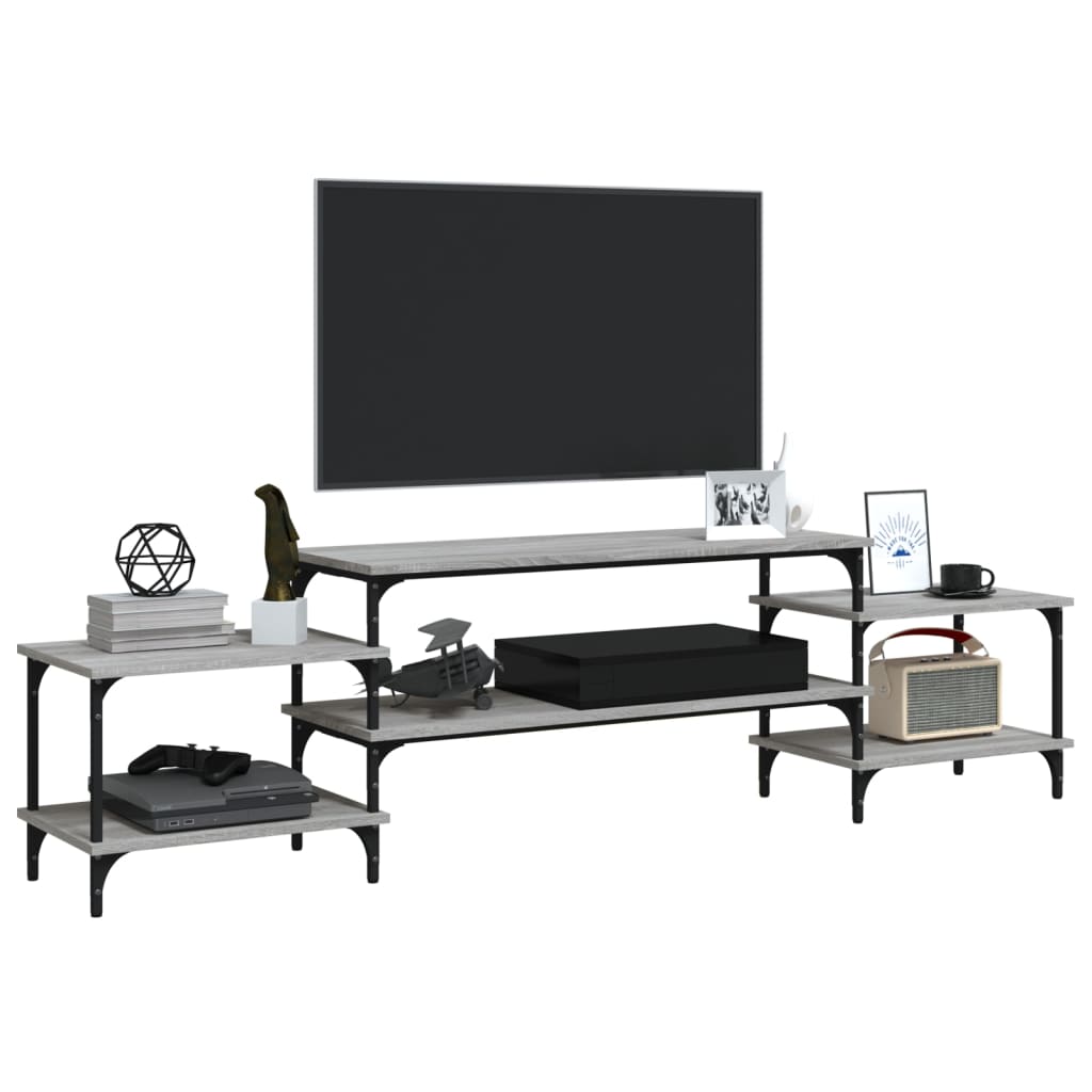 vidaXL Έπιπλο Τηλεόρασης Γκρι Sonoma 197x35x52 εκ. Επεξεργασμένο Ξύλο