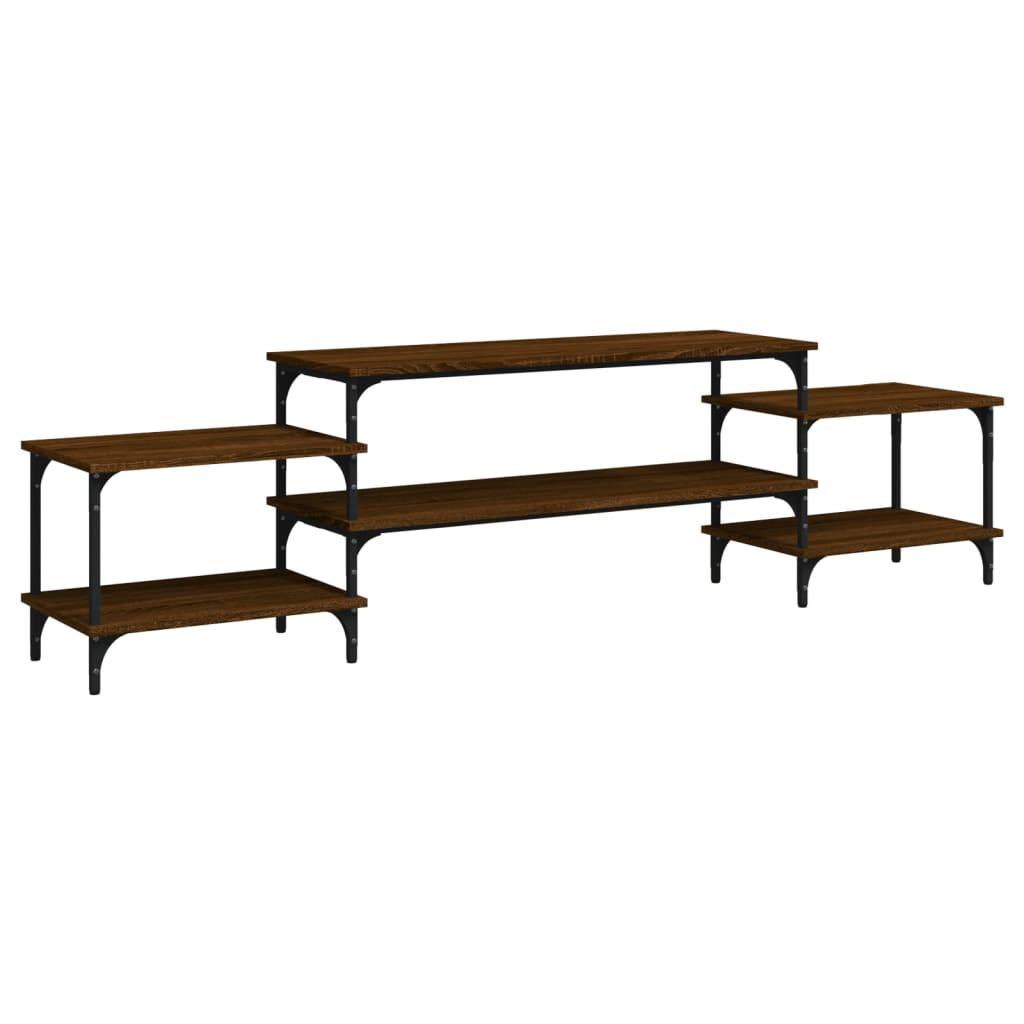 vidaXL Έπιπλο Τηλεόρασης Καφέ Δρυς 197x35x52 εκ. Επεξεργασμένο Ξύλο