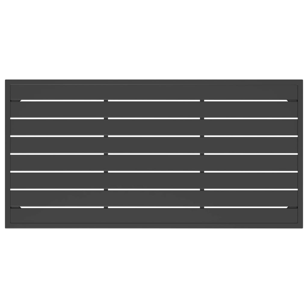 vidaXL Τραπεζάκι Κήπου Ανθρακί 110 x 55 x 35 εκ. από Ατσάλι