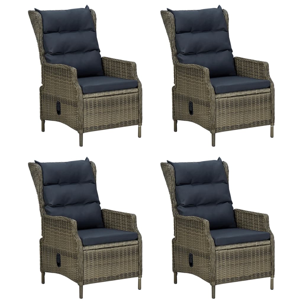 vidaXL Σετ Τραπεζαρίας Κήπου 5 Τεμαχίων Καφέ από Συνθετικό Ρατάν