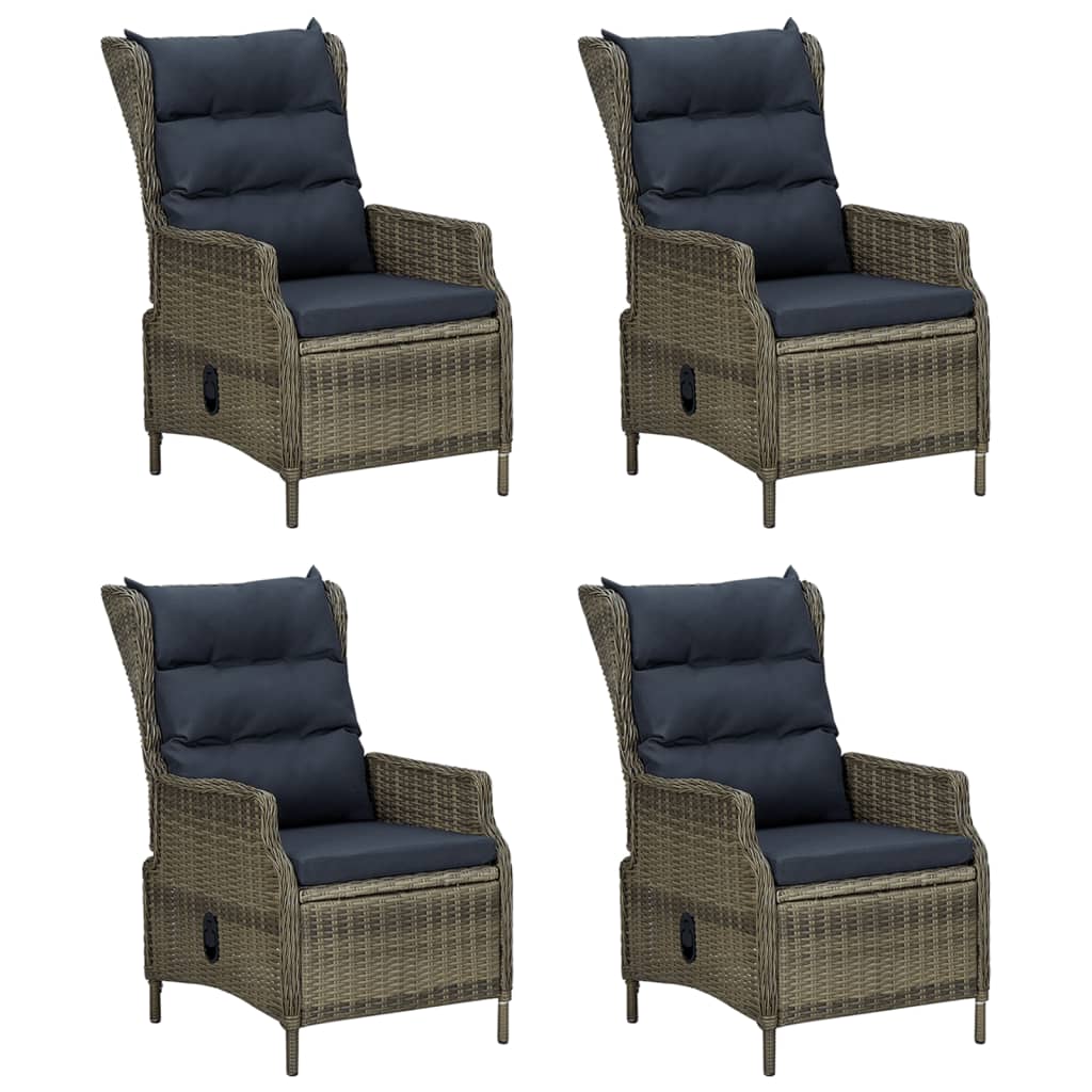 vidaXL Σετ Τραπεζαρίας Κήπου 5 Τεμαχίων Καφέ από Συνθετικό Ρατάν