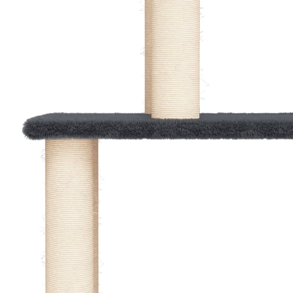 vidaXL Γατόδεντρο Σκούρο Γκρι 149 εκ. με Στύλους Ξυσίματος από Σιζάλ