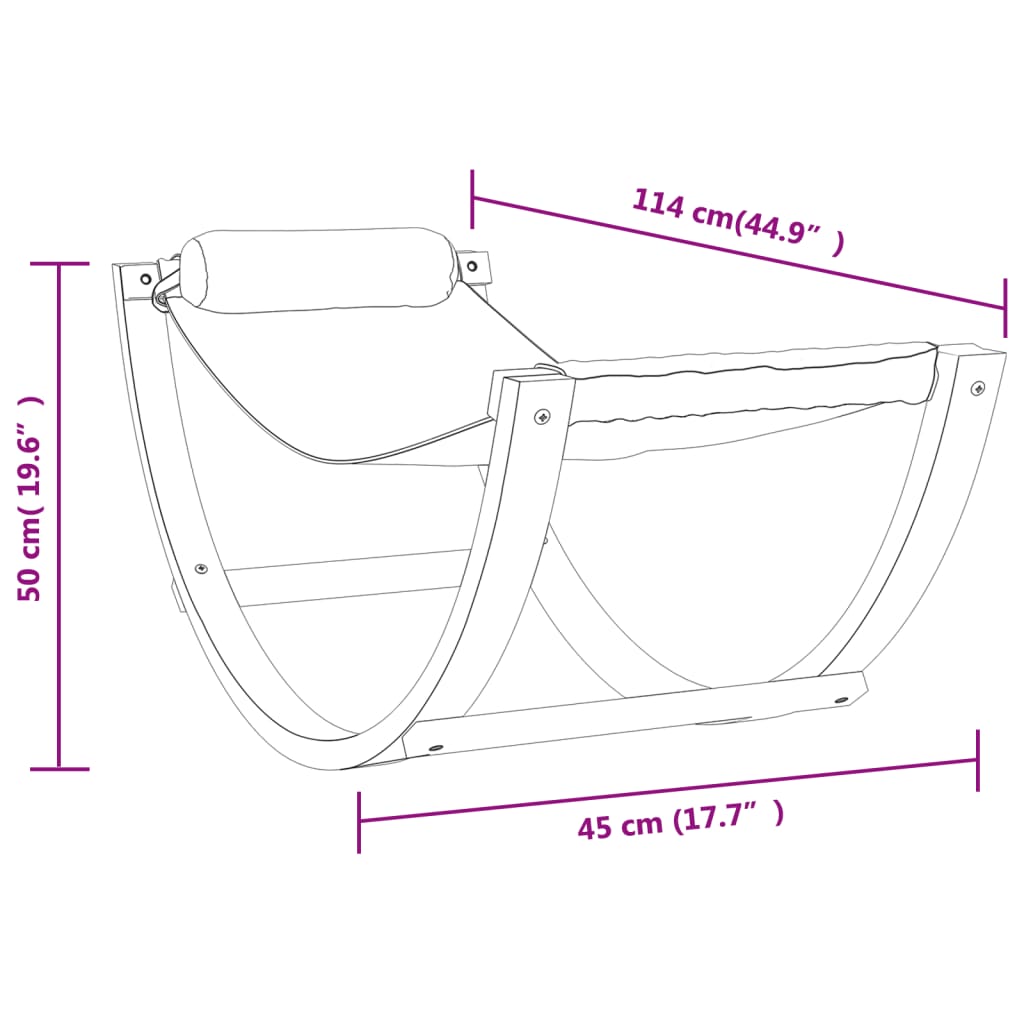 vidaXL Αιώρα για Παιδιά Κουνιστή Μπλε Ριγέ Υφασμάτινη