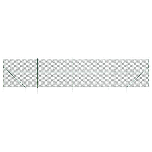 vidaXL Συρματόπλεγμα Περίφραξης Πράσινο 1,4 x 10 μ. με Καρφωτές Βάσεις