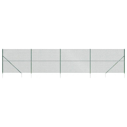 vidaXL Συρματόπλεγμα Περίφραξης Πράσινο 2,2 x 10 μ. με Καρφωτές Βάσεις