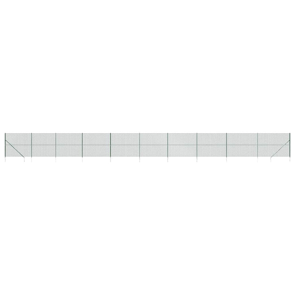 vidaXL Συρματόπλεγμα Περίφραξης Πράσινο 1,8 x 25 μ. με Καρφωτές Βάσεις