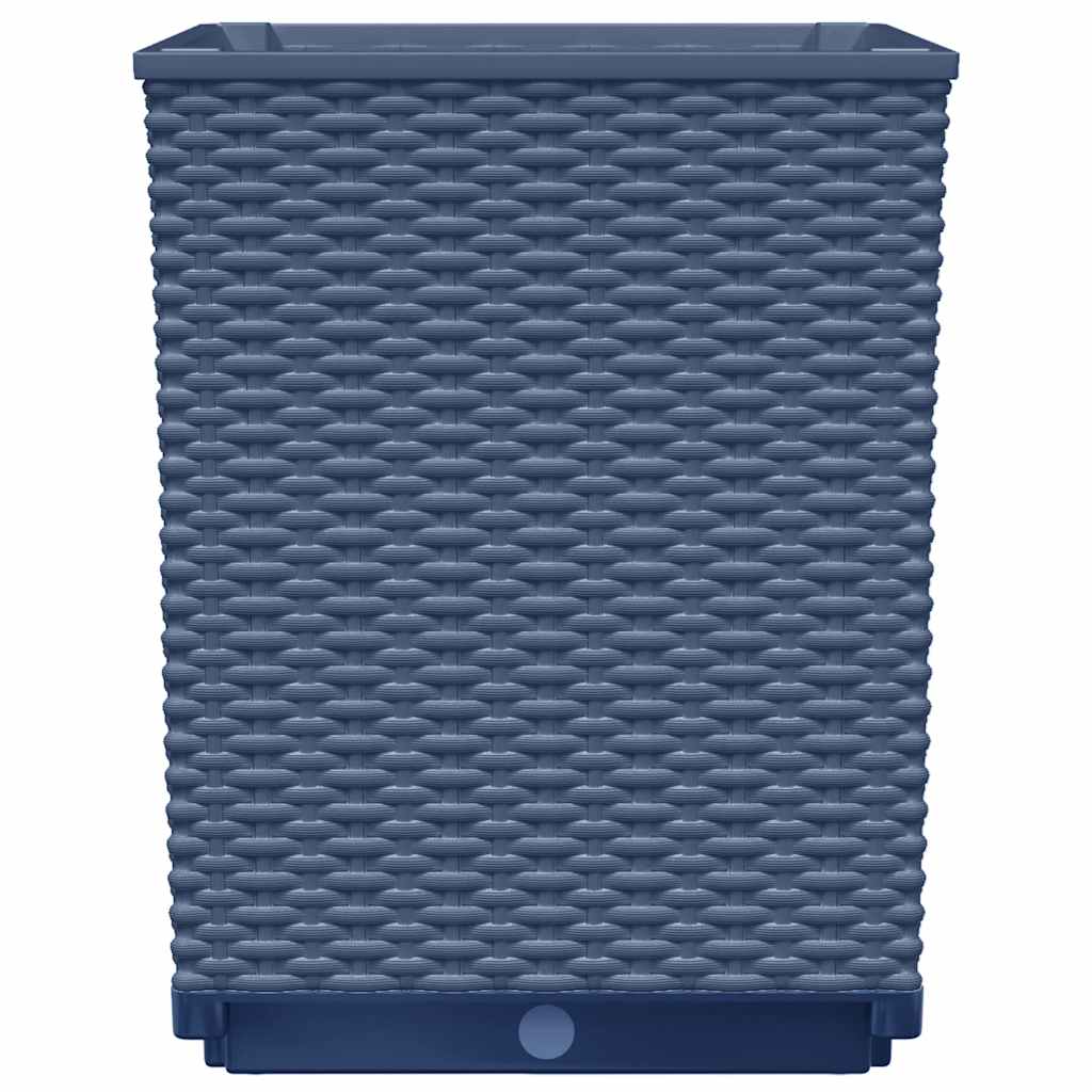 vidaXL Ζαρντινιέρες 2 τεμ. Μπλε Γκρι 30x30x37 εκ. από Πολυπροπυλένιο