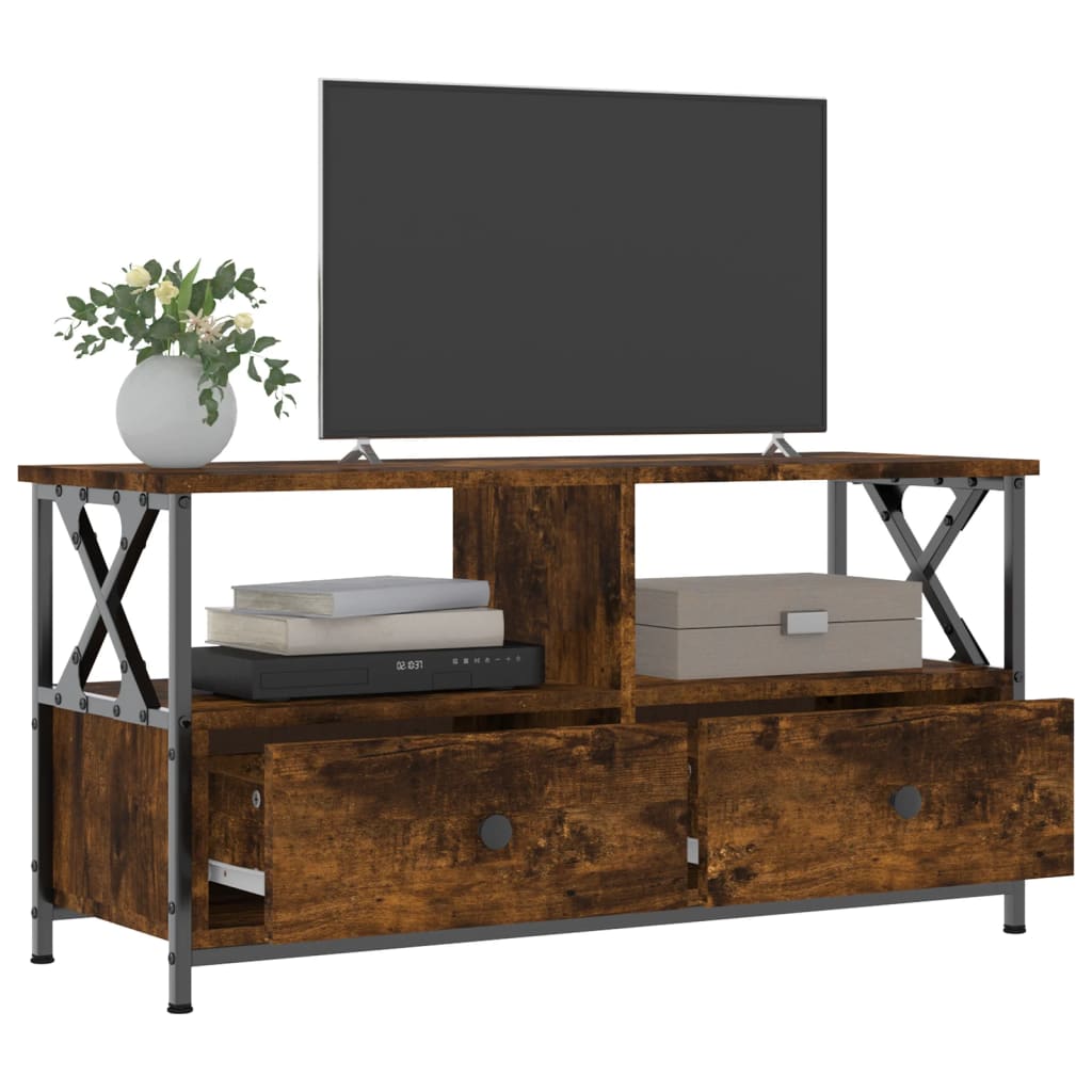vidaXL Έπιπλο Τηλεόρασης Καπνιστή Δρυς 90x33x45 εκ. Επεξ. Ξύλο/Σίδερο