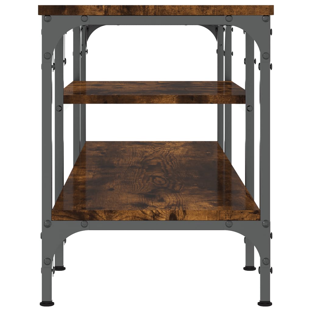 vidaXL Έπιπλο Τηλεόρασης Καπνιστή Δρυς 121x35x45 εκ. Επεξ. Ξύλο/Σίδερο