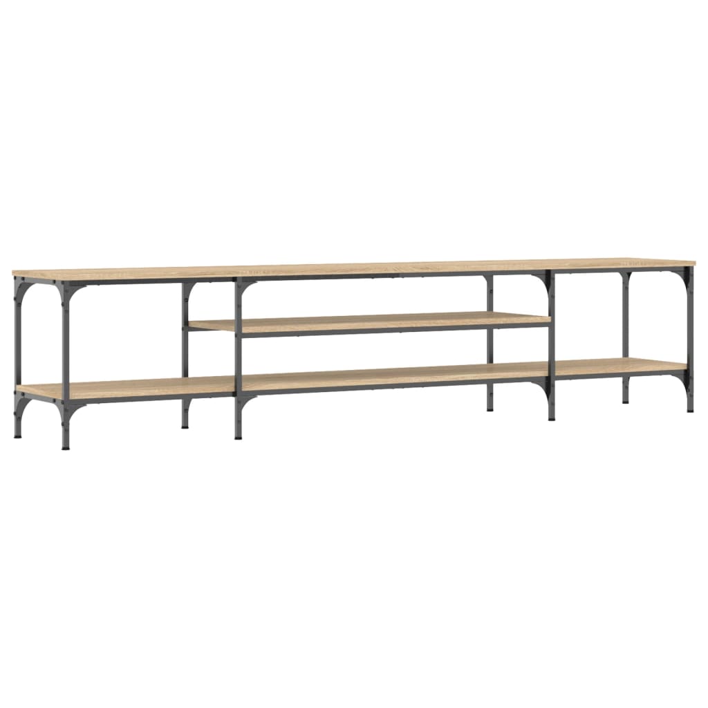vidaXL Έπιπλο Τηλεόρασης Sonoma Δρυς 201x35x45 εκ. Επεξ. Ξύλο/Σίδερο