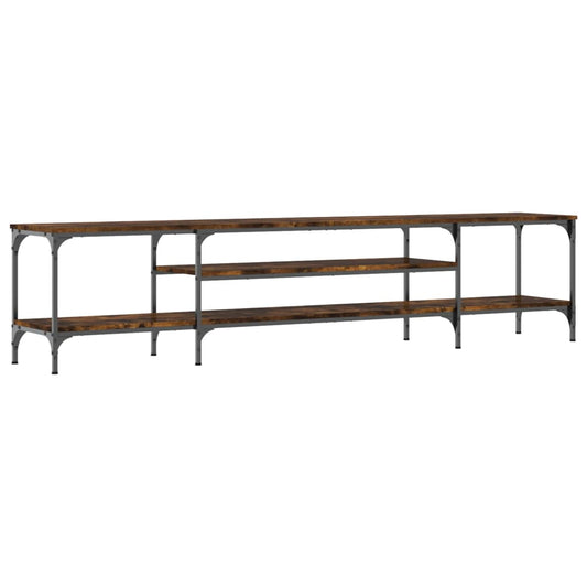 vidaXL Έπιπλο Τηλεόρασης Καπνιστή Δρυς 201x35x45 εκ. Επεξ. Ξύλο/Σίδερο