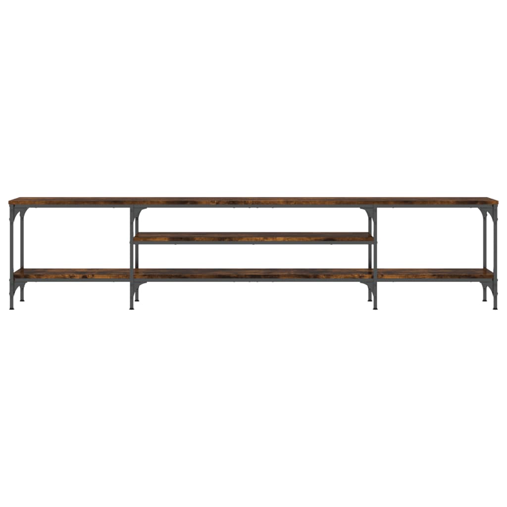 vidaXL Έπιπλο Τηλεόρασης Καπνιστή Δρυς 201x35x45 εκ. Επεξ. Ξύλο/Σίδερο