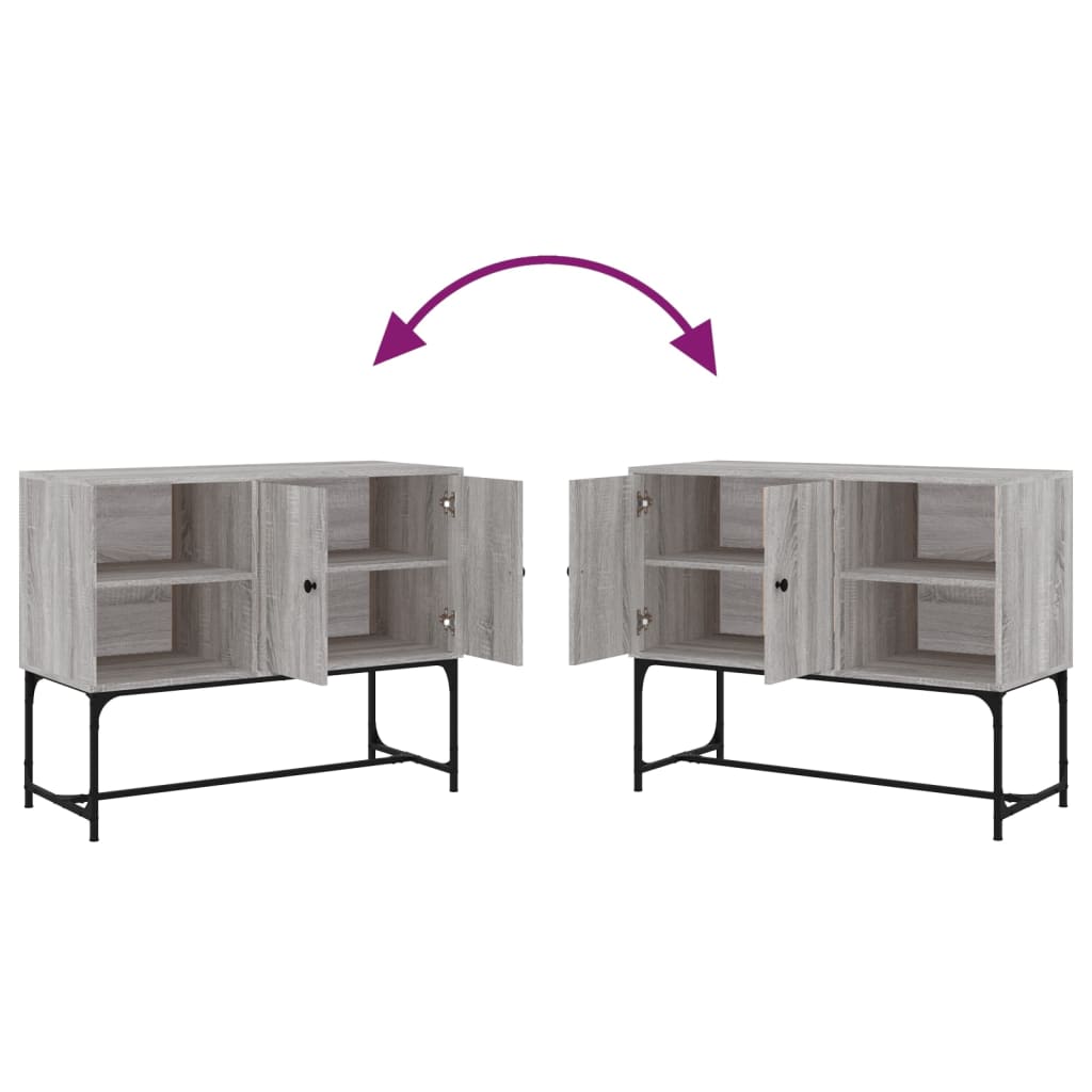 vidaXL Ντουλάπι Γκρι Sonoma 100x40x79,5 εκ. από Επεξεργασμένο Ξύλο