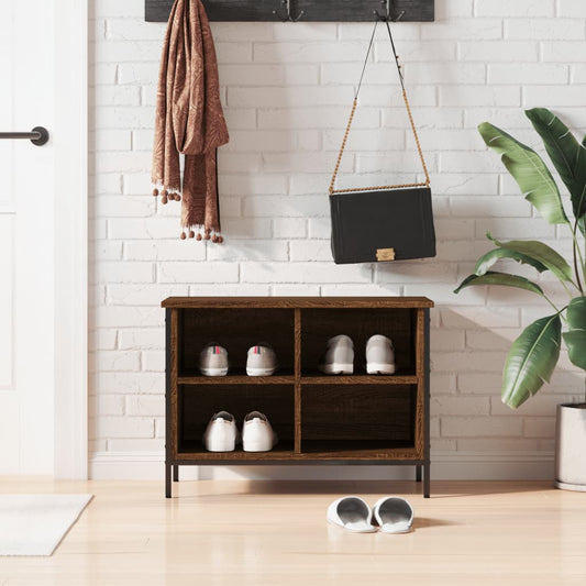 vidaXL Παπουτσοθήκη Καφέ Δρυς 69 x 35 x 50 εκ. από Επεξεργ. Ξύλο