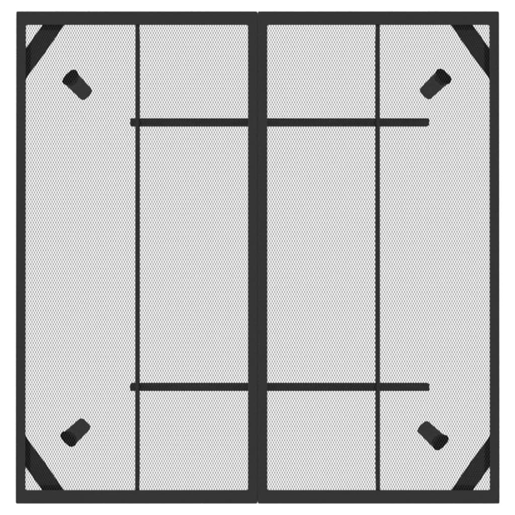 vidaXL Τραπέζι Κήπου Ανθρακί με Πλέγμα 100x100x72 εκ. Ατσάλινο