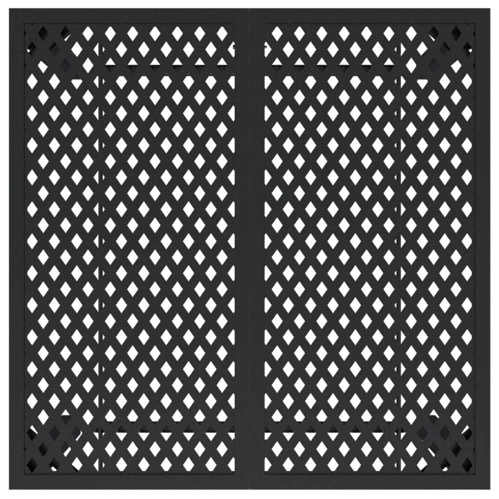 vidaXL Τραπέζι Κήπου Ανθρακί 80 x 80 x 72 εκ. Ατσάλινο