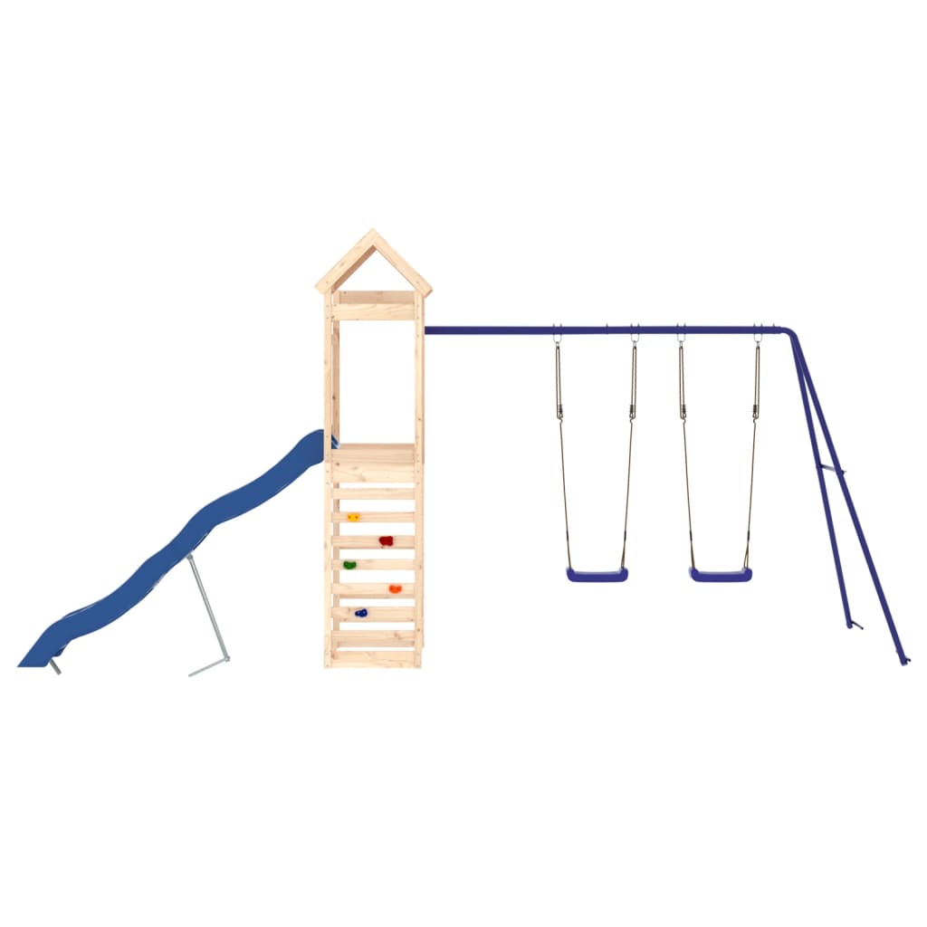 vidaXL Παιδική Χαρά Εξωτερικού Χώρου από Μασίφ Ξύλο Πεύκου