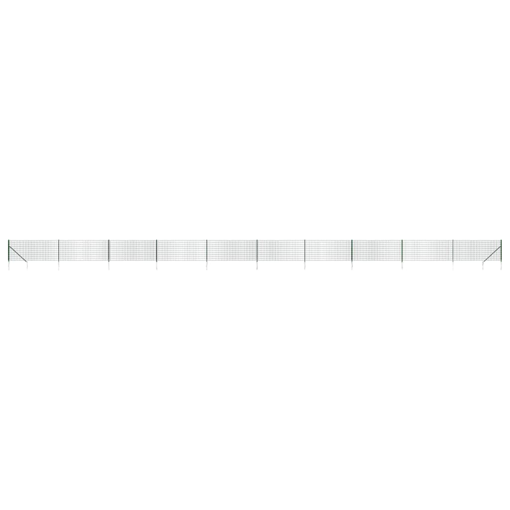 vidaXL Συρματόπλεγμα Περίφραξης Πράσινο 0,8 x 25 μ. με Καρφωτές Βάσεις