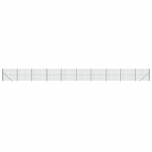 vidaXL Συρματόπλεγμα Περίφραξης Πράσινο 2 x 25 μ. με Καρφωτές Βάσεις