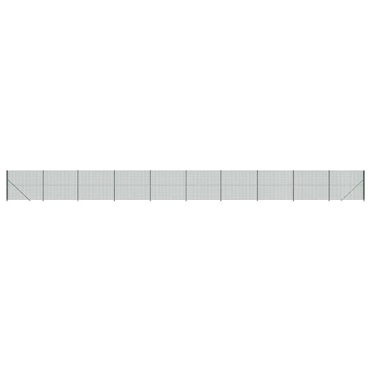 vidaXL Συρματόπλεγμα Περίφραξης Πράσινο 1,8 x 25 μ. με Βάσεις Φλάντζα