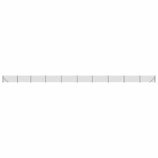 vidaXL Συρματόπλεγμα Περίφραξης Πράσινο 1,1 x 25 μ. με Βάσεις Φλάντζα