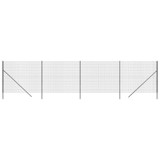 vidaXL Συρματόπλεγμα Περίφραξης Ανθρακί 2,2x10 μ. Γαλβανισμένο Ατσάλι