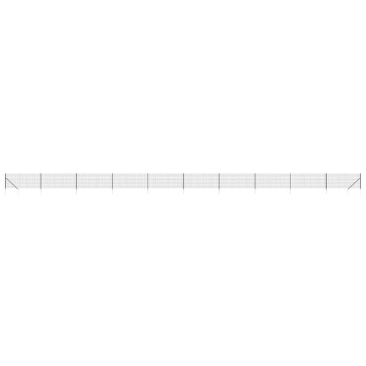 vidaXL Συρματόπλεγμα Περίφραξης Ανθρακί 0,8 x 25 μ. με Καρφωτές Βάσεις