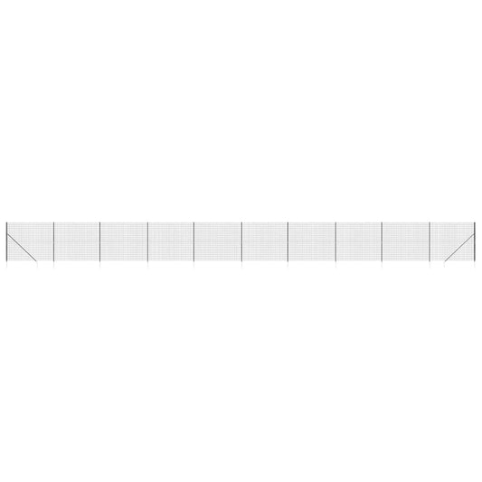 vidaXL Συρματόπλεγμα Περίφραξης Ανθρακί 1,6 x 25 μ. με Καρφωτές Βάσεις