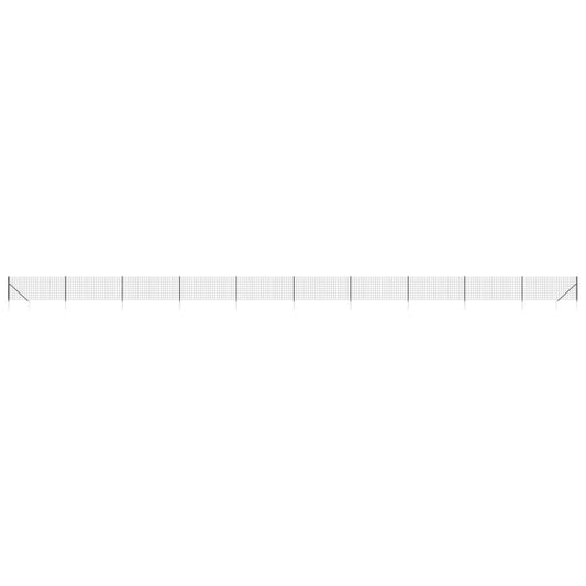 vidaXL Συρματόπλεγμα Περίφραξης Ανθρακί 1,1 x 25 μ. με Καρφωτές Βάσεις