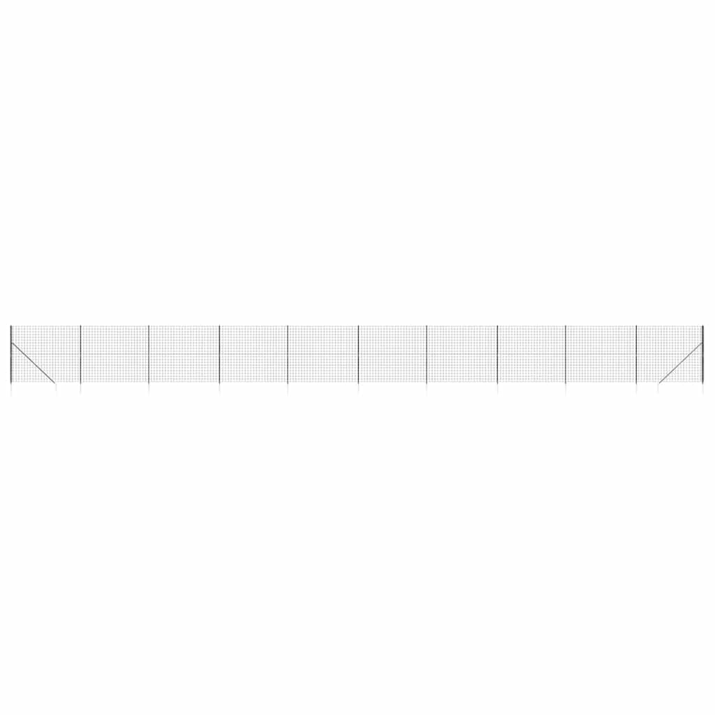 vidaXL Συρματόπλεγμα Περίφραξης Ανθρακί 1,4 x 25 μ. με Καρφωτές Βάσεις